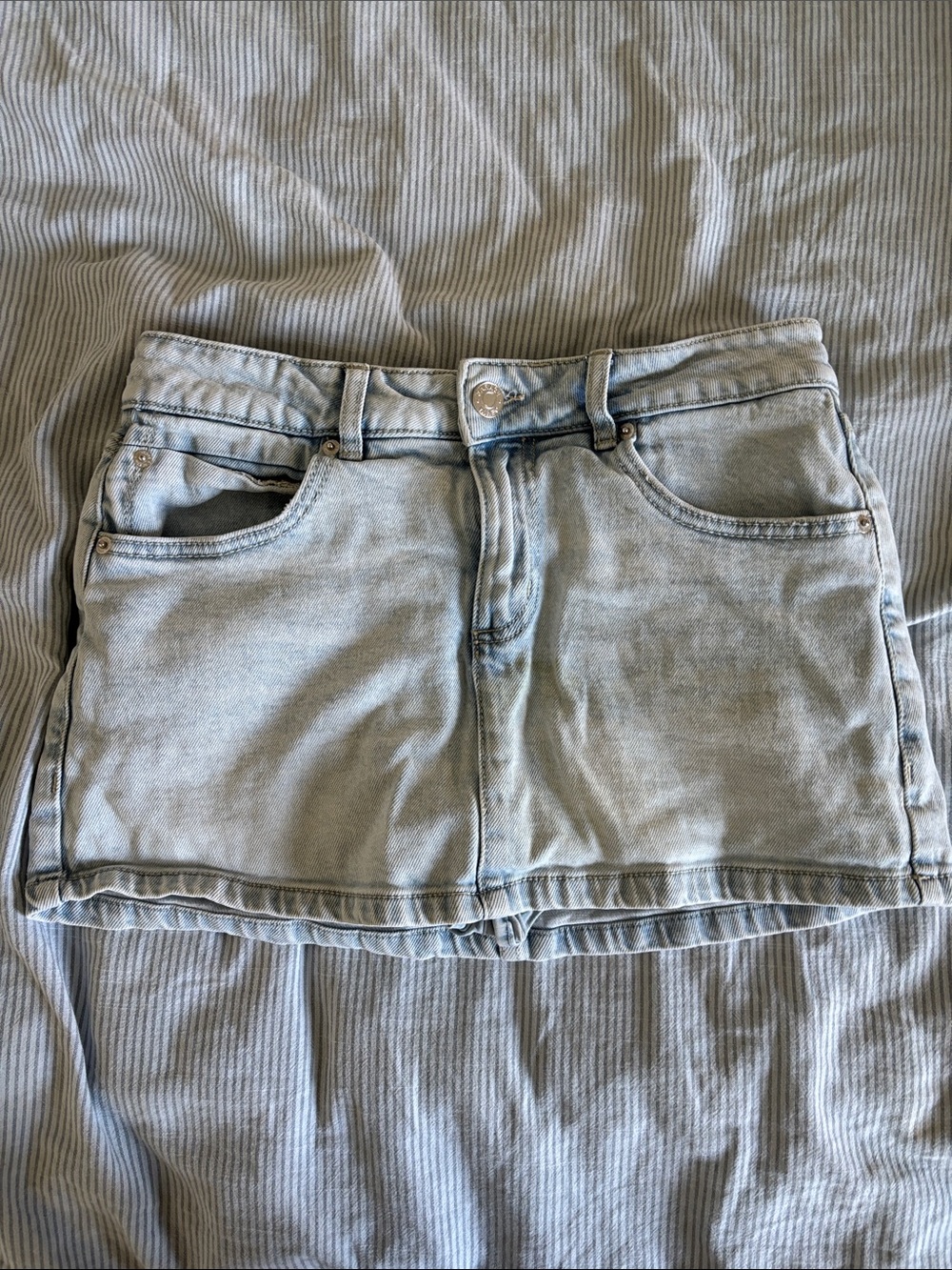 Garage Light Blue Denim Mini Skirt/Skort Size Extra Small